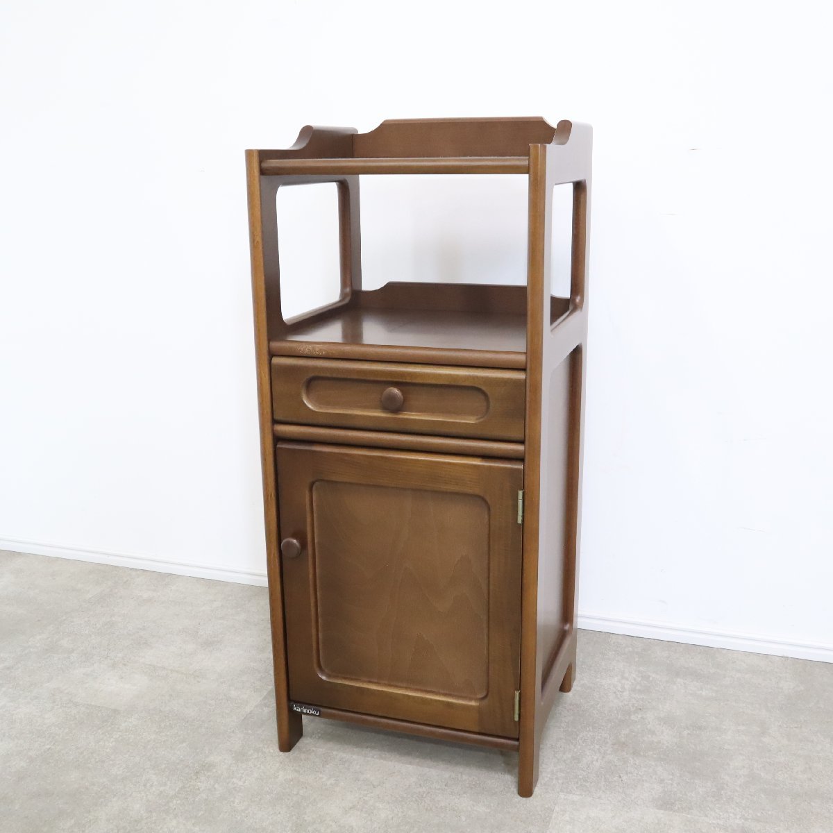  Karimoku Furniture karimoku telephone stand FAX pcs interior storage shelves retro simple cabinet [06B2305050]