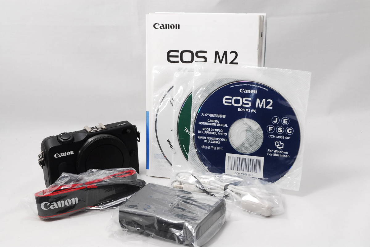 ★美品★ 即決 キャノン Canon EOS M2 ブラック ボディ ミラーレス 一眼 デジタル カメラ （R5-276）