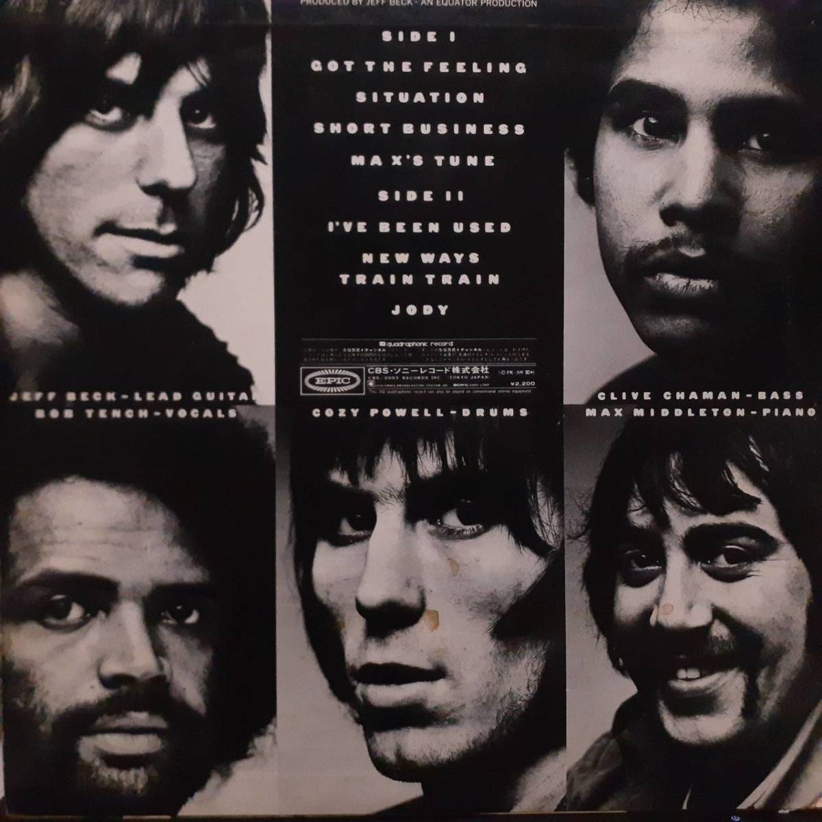 レアMIX違い4ch SQクアドラ盤 日本盤LP！Jeff Beck Group / Rough And Ready 1971年 ECPN-13 Quadraphonic 4Channel Stereo ジェフ・ベック_画像4