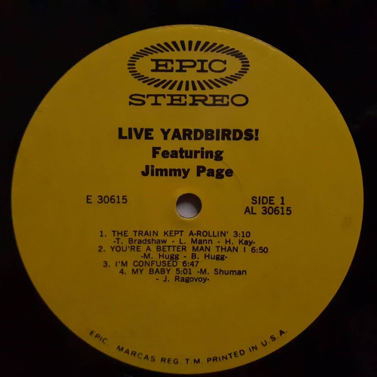 美品 米EPIC盤LP！黄ラベル！Live Yardbirds (Featuring Jimmy Page