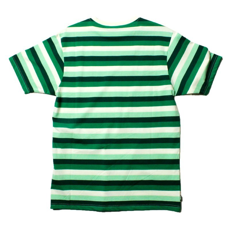 新品 DGK ディージーケー ボーダーT 半袖 Tシャツ 緑 グリーンベース マリファナ刺繍 L_画像2