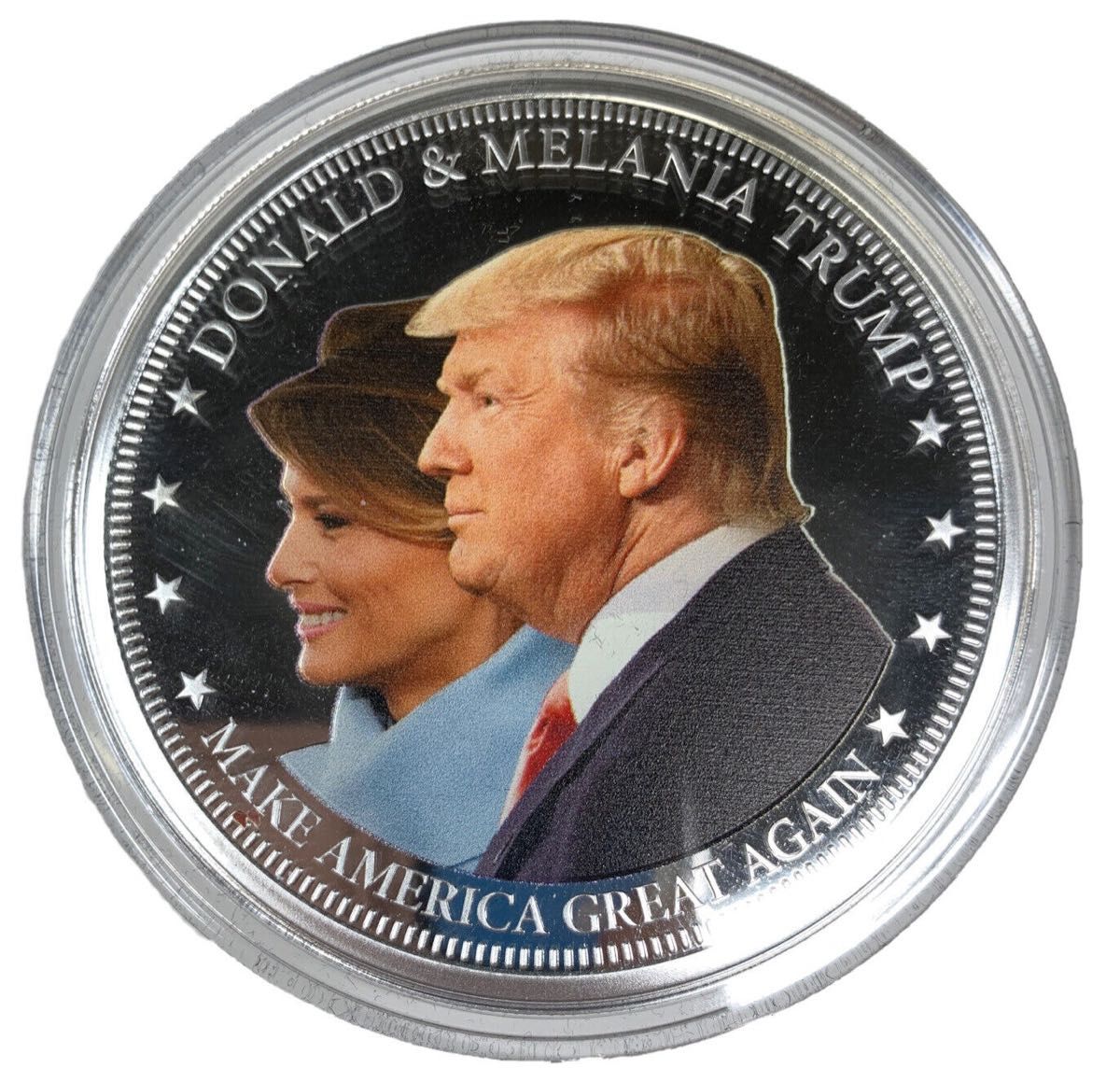 トランプ大統領 銀貨 2枚 - 金属工芸