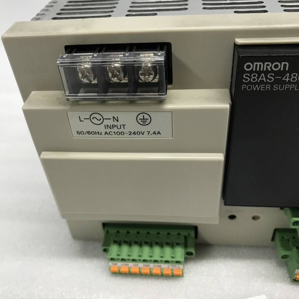 ●OMRON　オムロン　S8AS-48008N　パワーサプライ　通電動作確認済み　取り扱い説明書あり　小傷あり　中古(u0605_3_150)_画像3