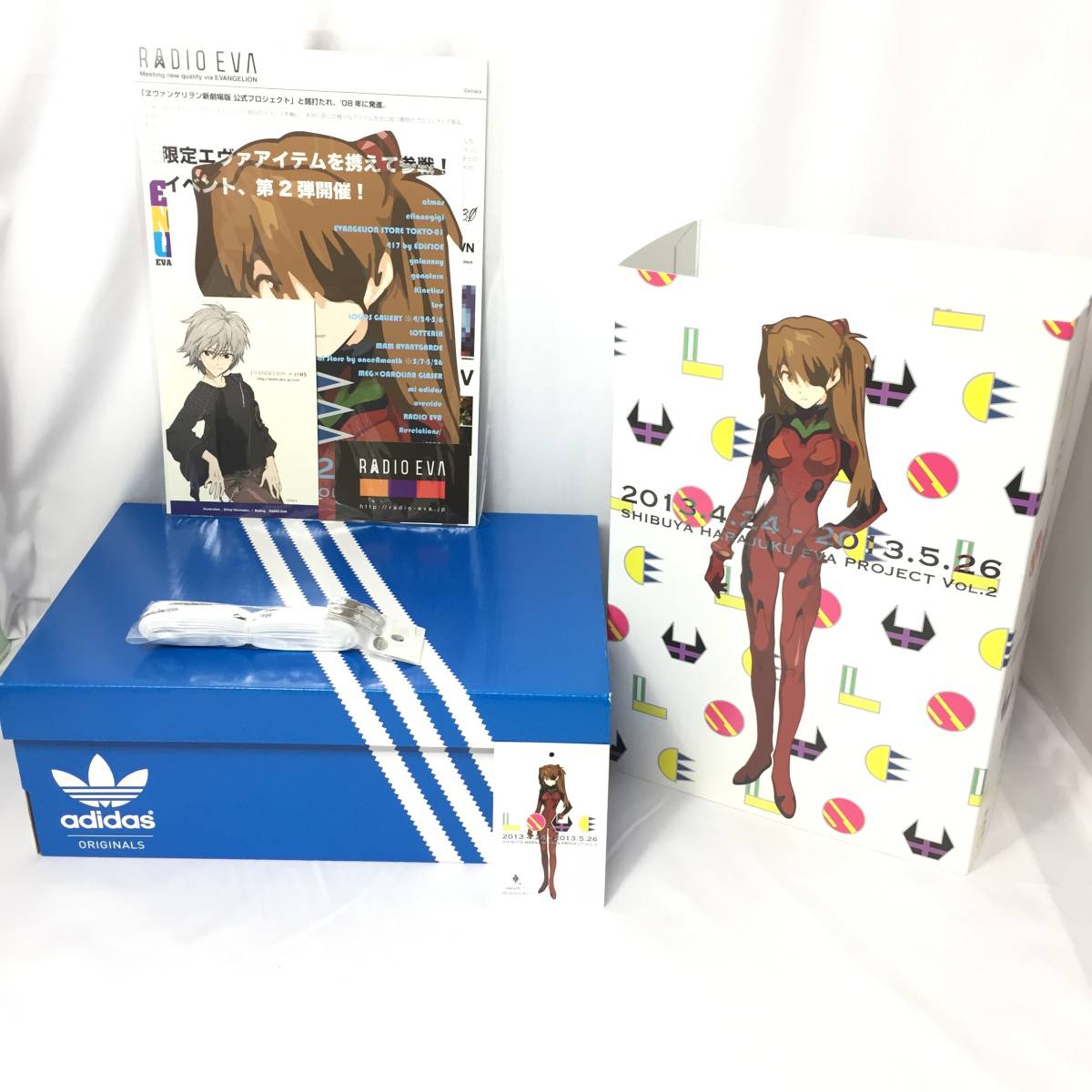 ▼【未使用】adidas アディダス エヴァコラボ 2号機モデル 26.5cm US8.5 スニーカー レア 赤 レッド アスカ mi FRM EVANGELION 紐・箱付き_画像8