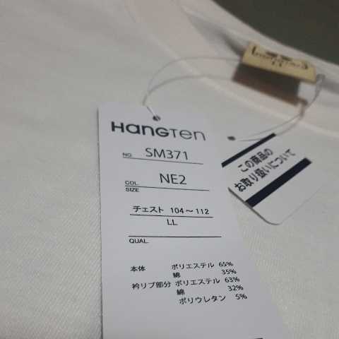 ▼1248 ハンテン Hangten 半袖Tシャツ LLサイズ 白　新品1枚タグ付　　