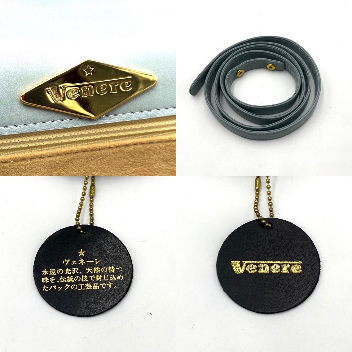 1円〜 極上本物 ヴェネーレ VENERE リアルクロコダイル カイマン ハンドバッグ ショルダーバッグ 2WAY 光沢 フォーマル 和装 小物 グリーン_画像10