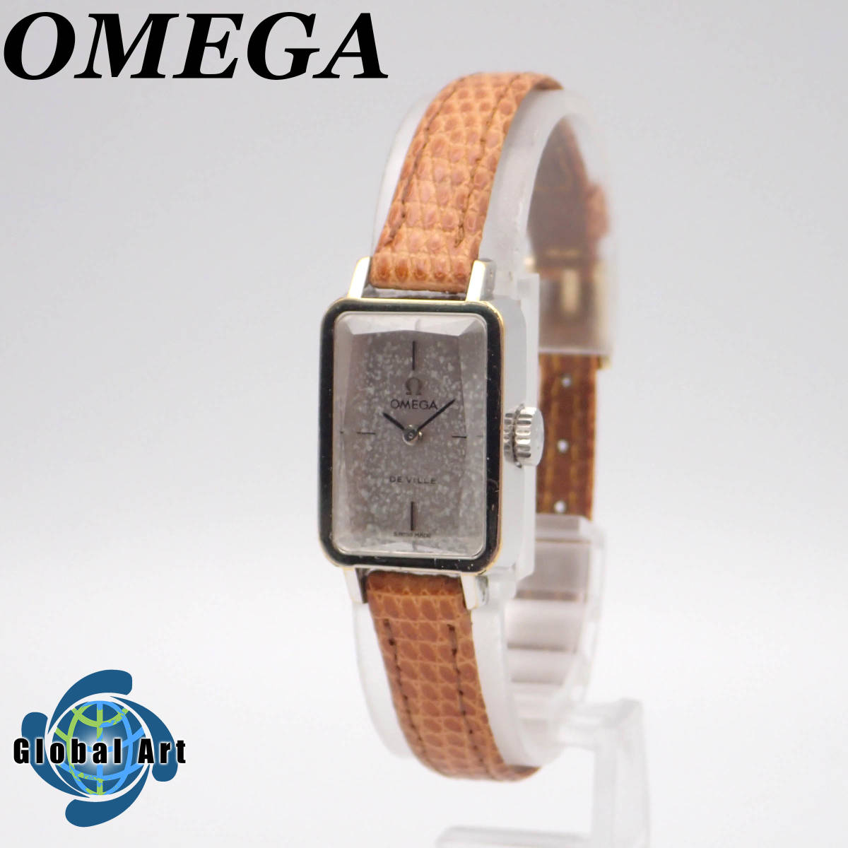 う05254/OMEGA オメガ/デビル/手巻き/レディース腕時計/カットガラス