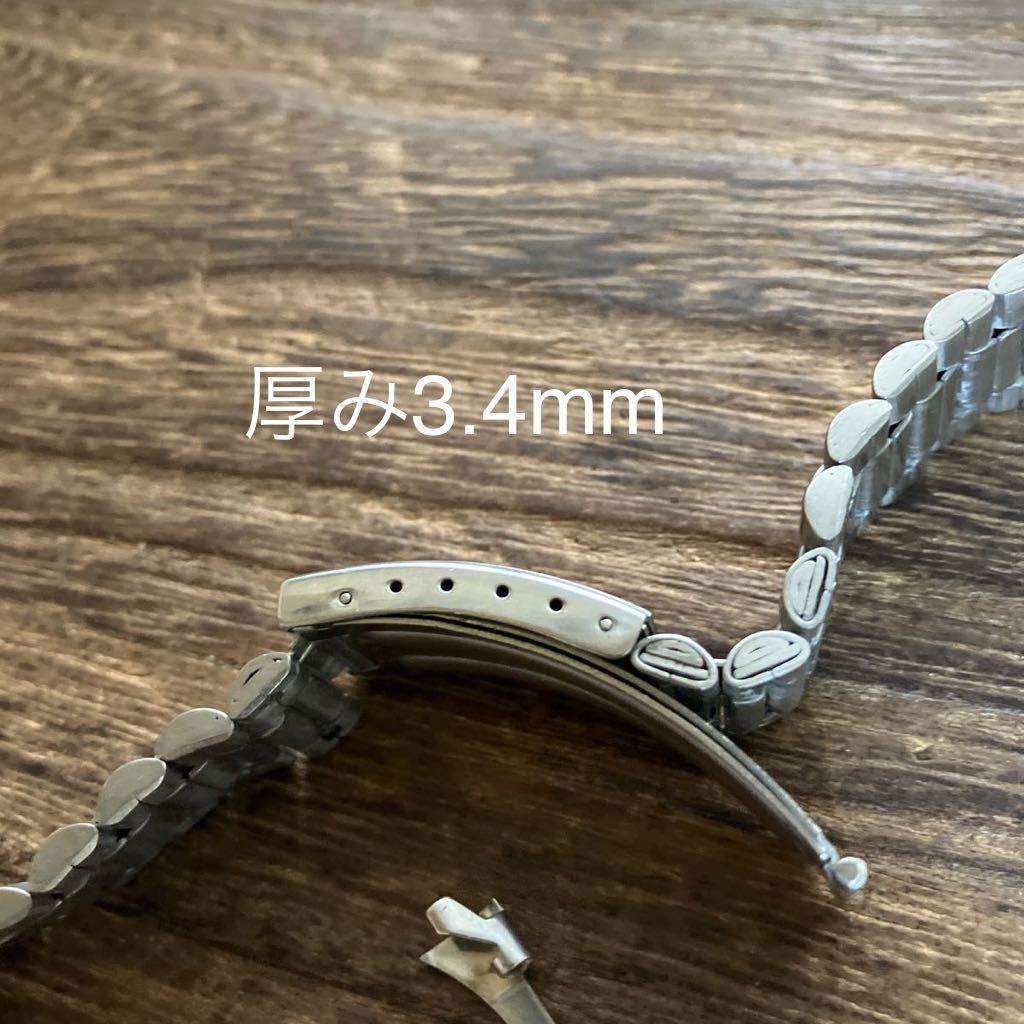 20mm 弓管 銀色 アルバ 時計ベルト 金属製ベルト ヴィンテージ 中古品の画像4