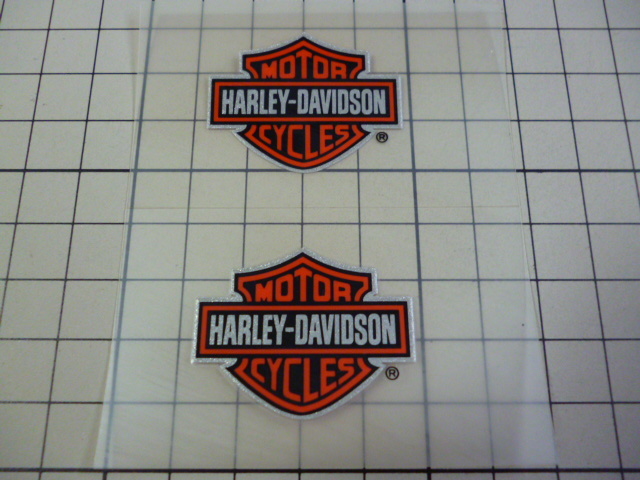 (小さめ) 正規品 Harley Davidson ステッカー 1シート (シルバー/転写/1枚 約36×29mm) ハーレー ダビッドソン_画像1