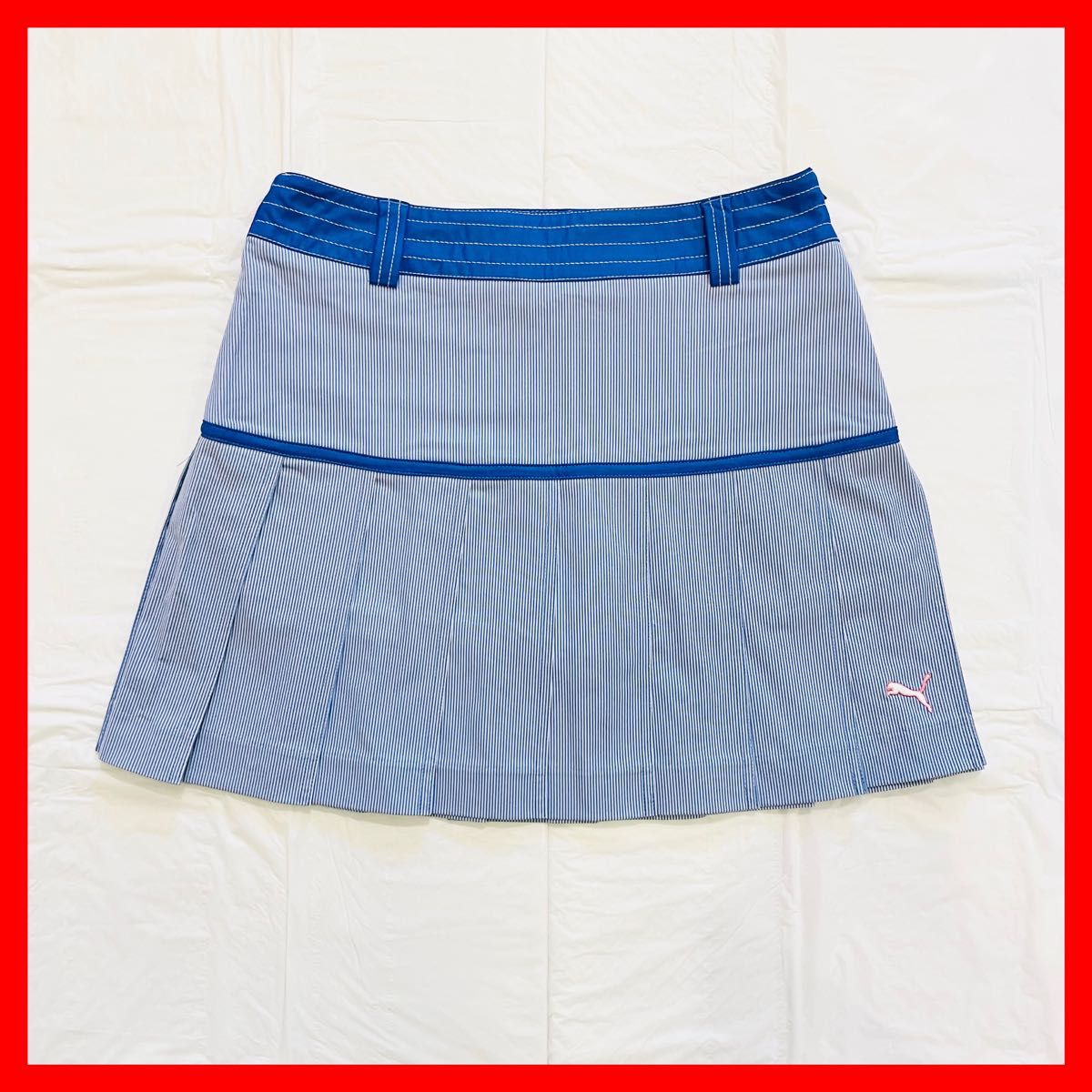 PUMA プーマ　ミニスカート スカート インナーパンツ 付き ゴルフウェア　ブルー 青　L