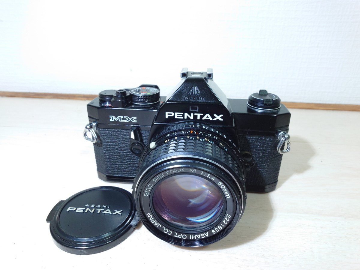 整理業者委託品】 PENTAX MX 黒 PENTAX-M 50mm 1.4 レンズセット