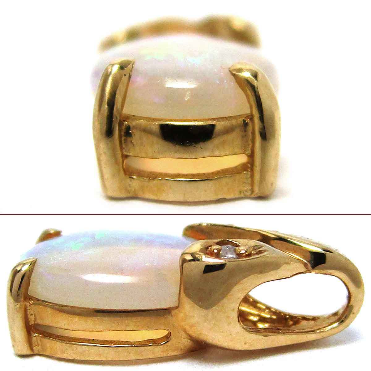  No-brand lady's pendant opal K18 used grade : recycle * present condition. .. sun ya pawnshop 