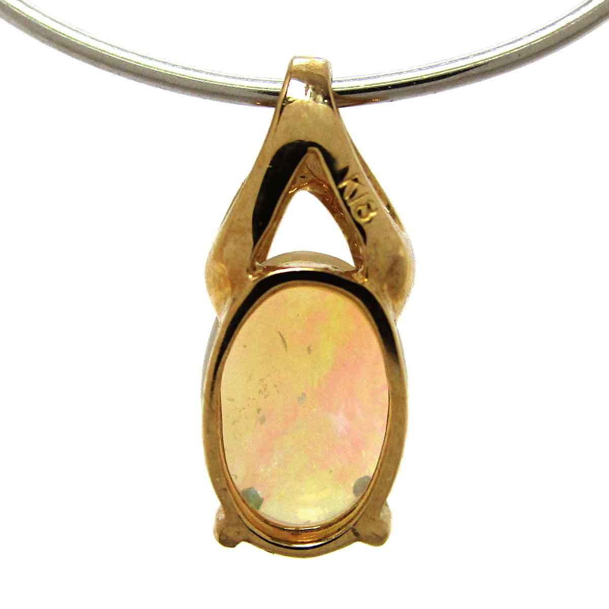  No-brand lady's pendant opal K18 used grade : recycle * present condition. .. sun ya pawnshop 