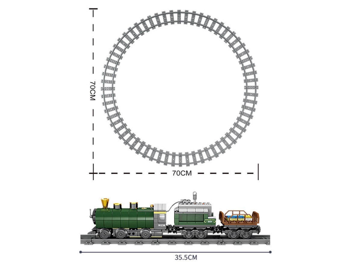 M0020TW　解放型機関車+カーゴトレイン 372Blocks_画像4