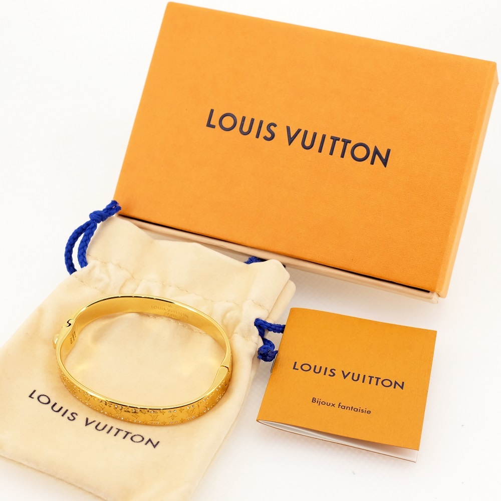 Shop Louis Vuitton Nanogram strass bracelet (M64861, M64860) by