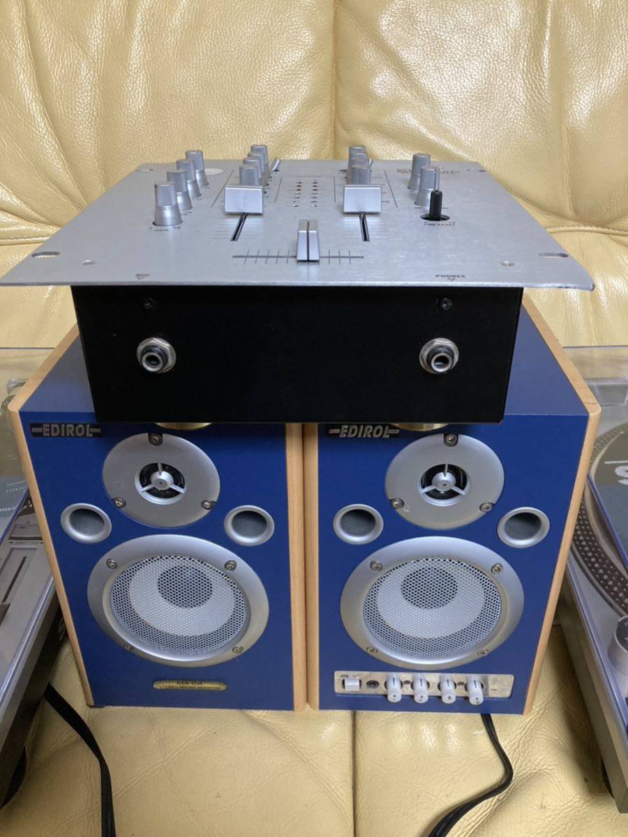 SONICLINE DJミキサーSL-PMPターンテーブルSL-3D×2&スピーカー!フル