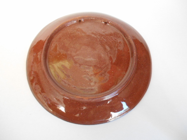 ブルガリア 陶器 トロヤン 焼き 皿 グリーン マルチカラー 03529_画像5