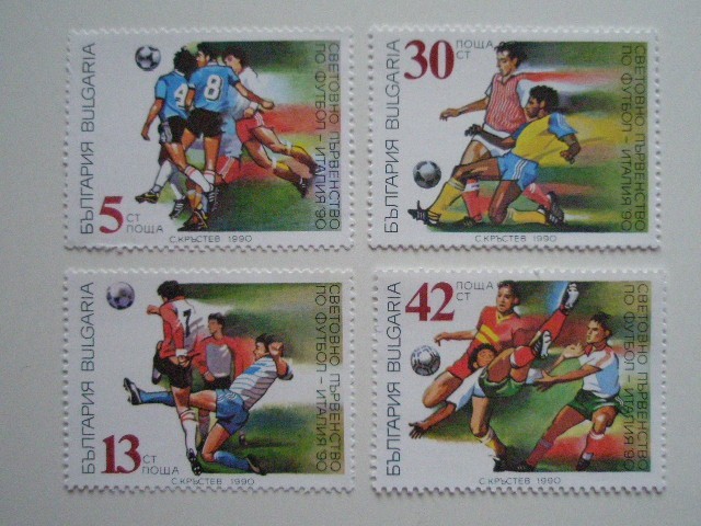 ブルガリア 切手 1990 FIFA ワールドカップ イタリア大会 ’90 3842_画像1
