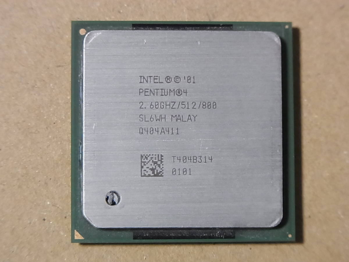 ◇Intel Pentium4 2.60GHz/512/800 SL6WH Northwood Socket478 HT対応 (Ci0599)_画像1