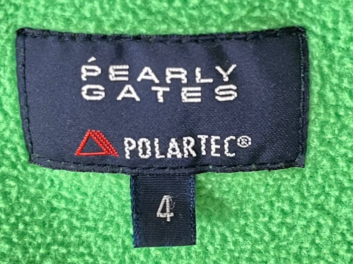 パーリーゲイツ PEARLY GATES ゴルフウェア ポーラテック 半袖ポロシャツ 4 蛍光グリーン_画像6