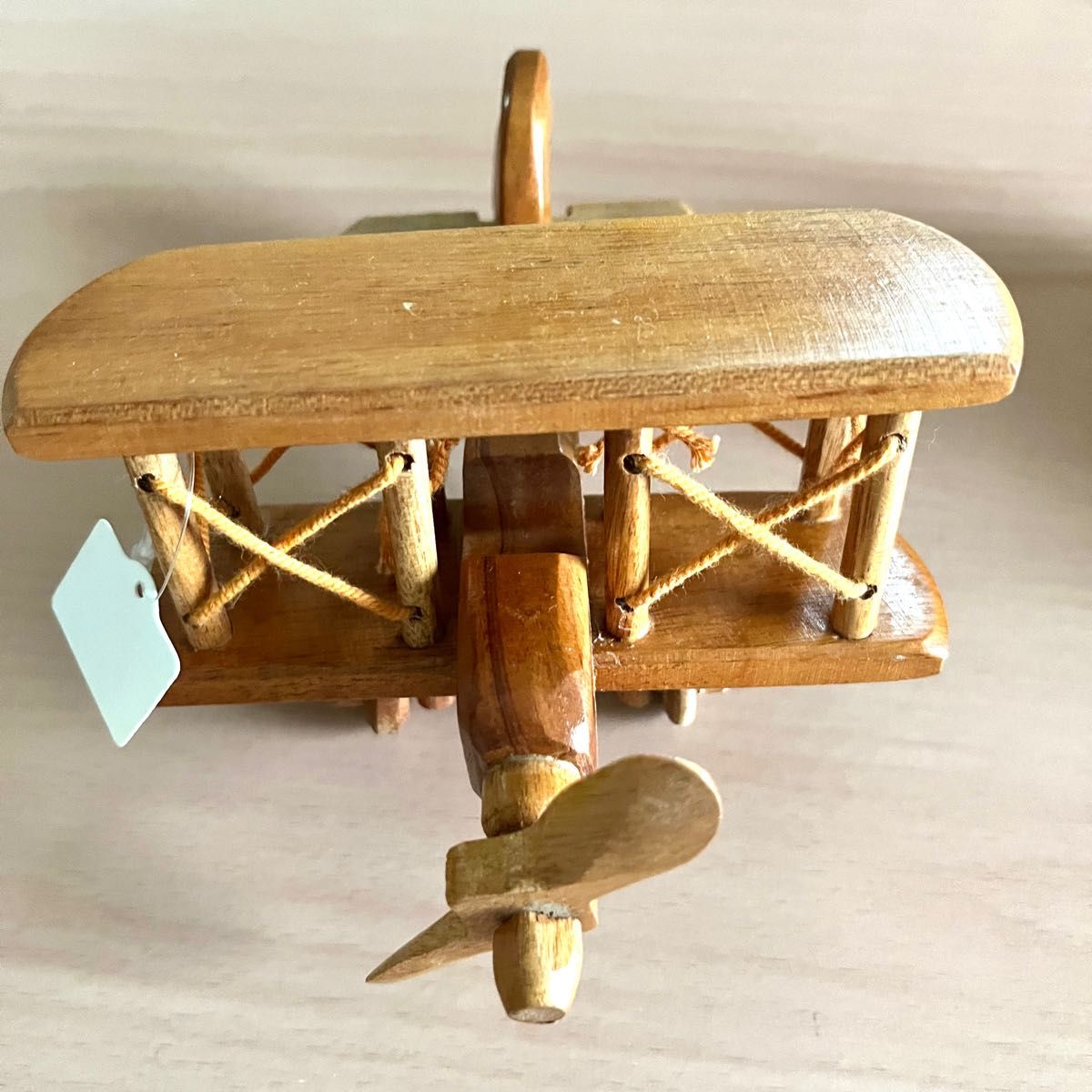 【未使用品】木製  飛行機・クラシックカー2点セット　木のおもちゃ インテリア