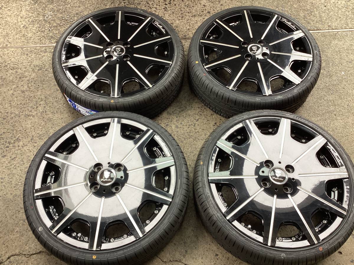 M6221 Traffic star トラフィックスター 17インチ 5.5J +48＆165/40R17 未使用 夏タイヤ 4本 ワゴンR N-BOX タント 等 軽自動車に！_画像1