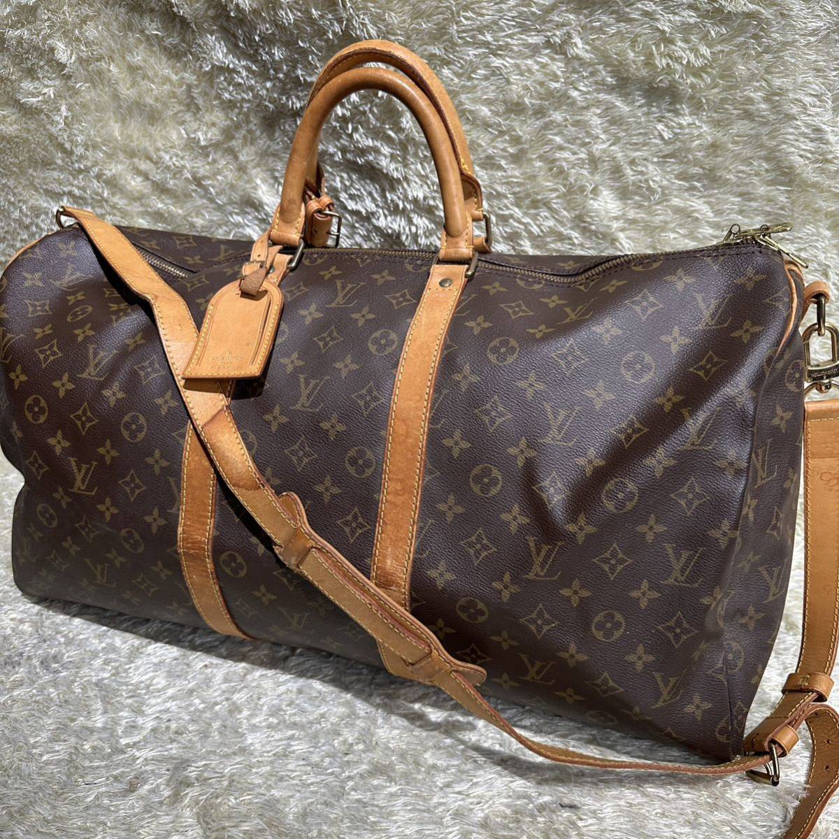 1円~ LOUIS VUITTON ルイ・ヴィトン モノグラム キーポル55 バンド