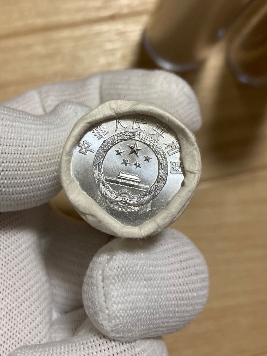 中国硬貨　棒金　中国人民銀行廃盤済み硬貨　骨董品　1983年5分棒金x1本　本物保証　希少貴重　保護ケース付き