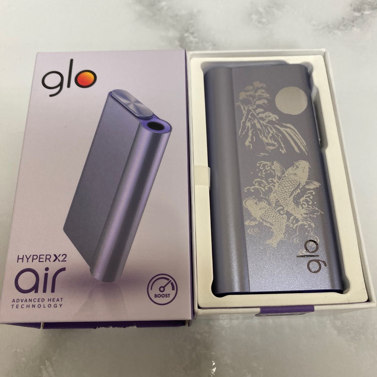 グロー ハイパーエアー glohyperx2本体glo hyper air紫 通販 新商品 ポイント15倍 グロー ハイパー エア glo hyper air クリスプパープル 加熱式タバコ 本体 たばこ デバイス スターターキット 送料込み