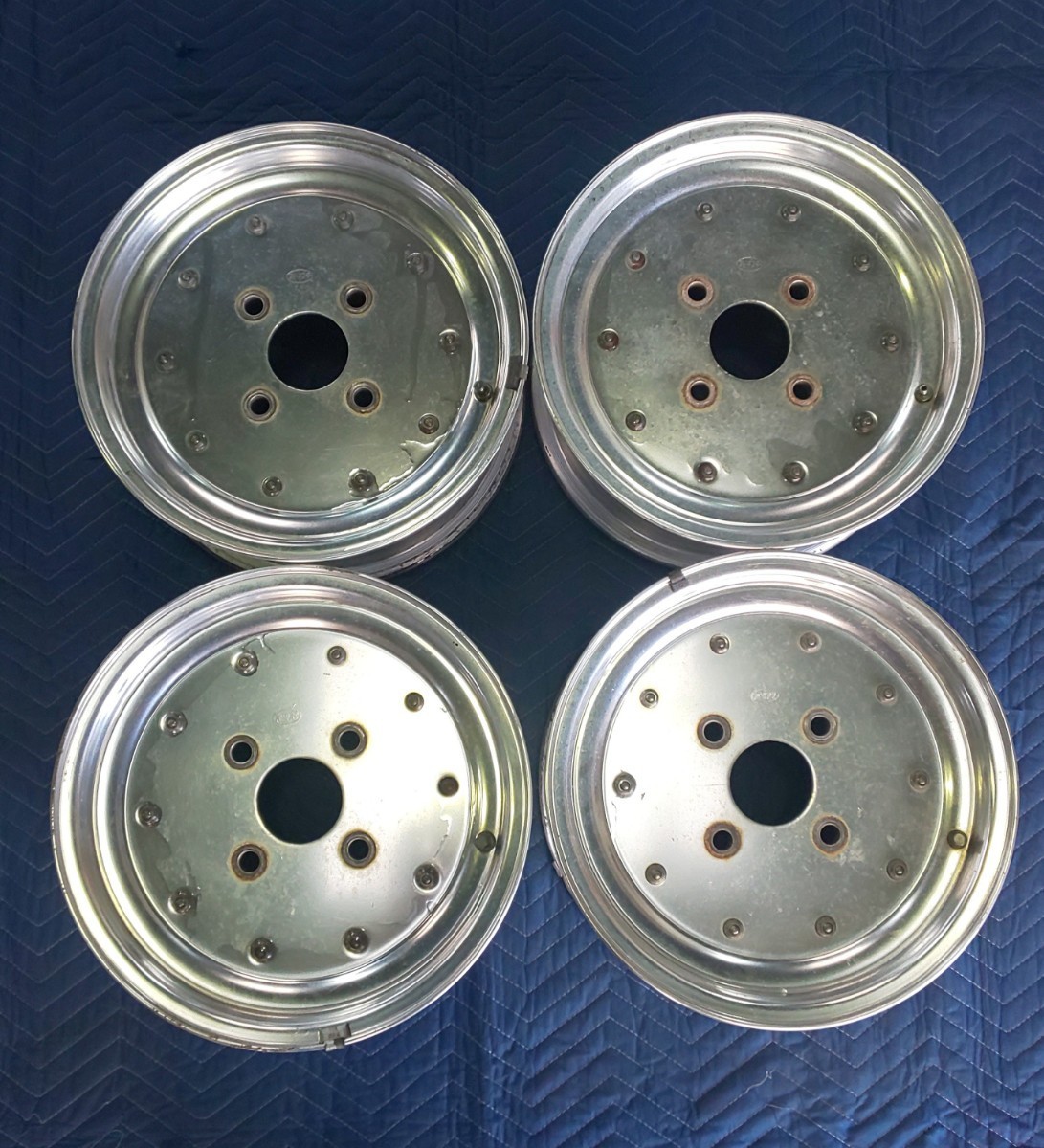 空冷VW スピードスターマーク1 14×6JJ PCD130 オフセット+28 ハブ径Φ85 4本セット 検/ ワーゲン ビートル T-3 356レプリカ 914 当時物_画像1