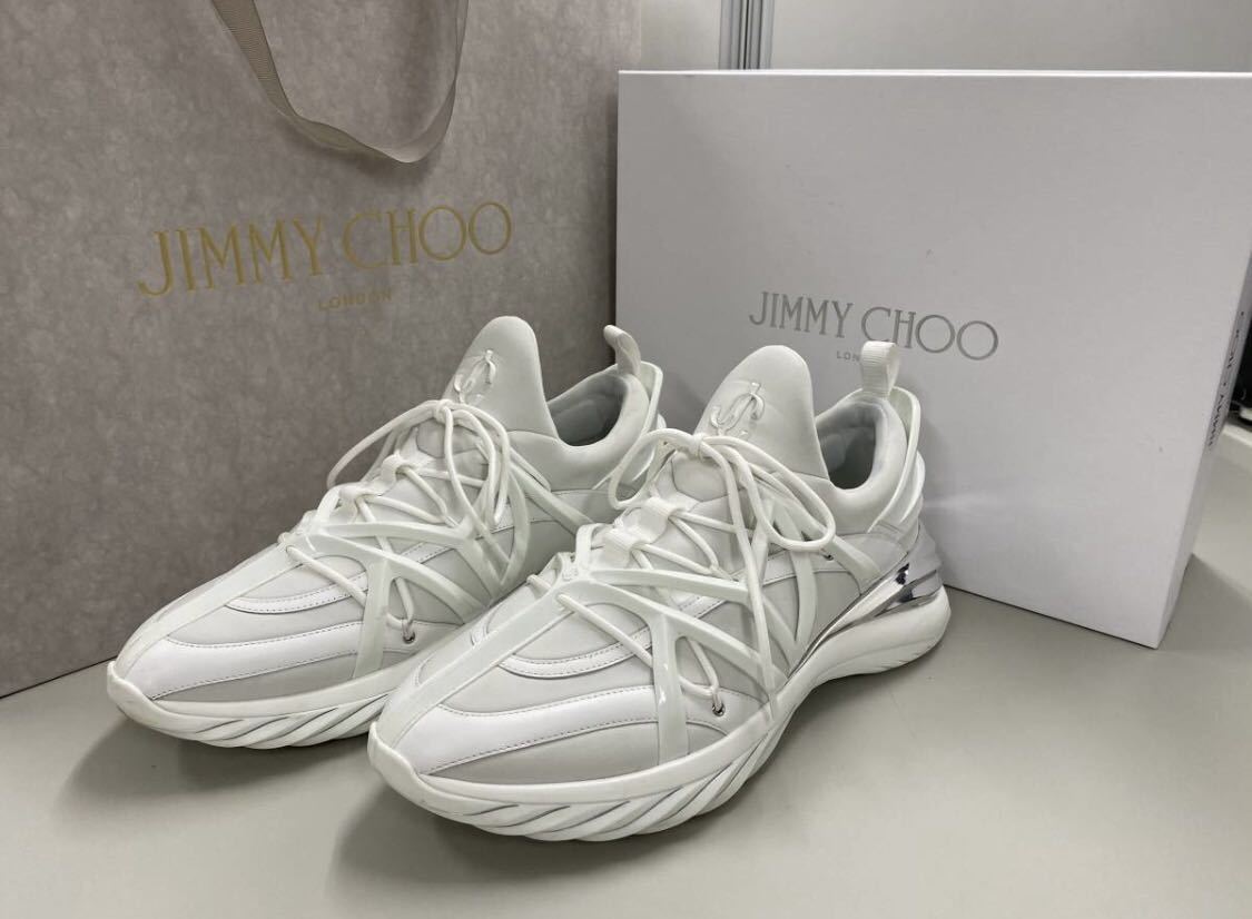 送料無料 超美品 JIMMYCHOO ジミーチュウ スニーカー COSMOS/M White X