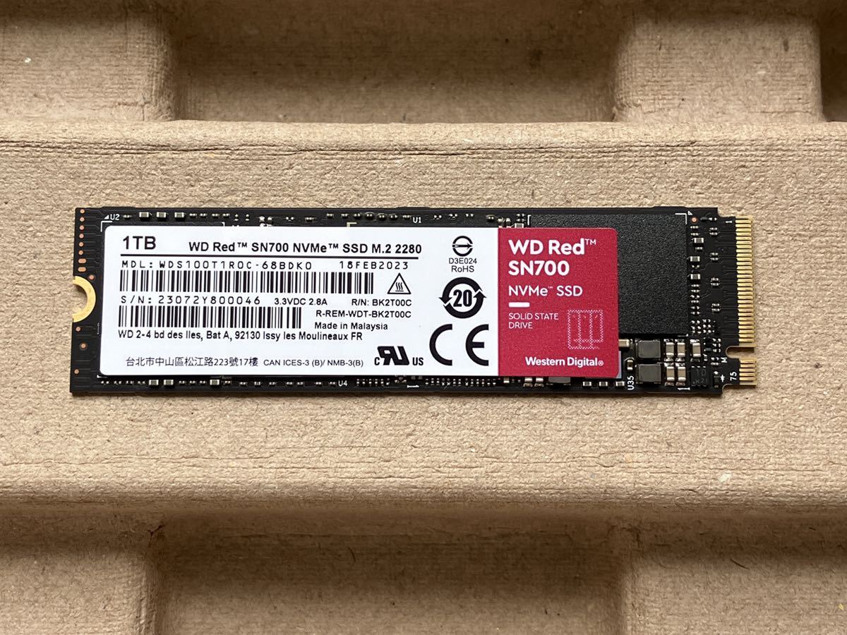 WD Red SN700 SSD 1TB M 2280 NVMe PCIe WDS100T1R0C NAS用｜PayPayフリマ