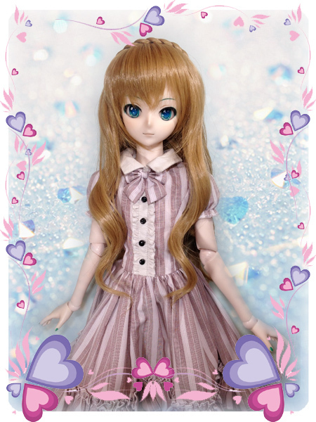 ●ドールウィッグ*三つ編みゆるふわロング*ミルクティー*9～9.5インチ（MDD DD SD SmartDollなど）●doll wig＊dollwig●_画像3