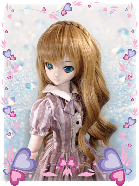 ●ドールウィッグ*三つ編みゆるふわロング*ミルクティー*9～9.5インチ（MDD DD SD SmartDollなど）●doll wig＊dollwig●_画像2