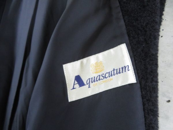 002c38◆良品です◆日本製◆Aquascutum アクアスキュータム ウールニット ハーフコート 9号/ジャケット/レディース/女性/婦人　_画像7