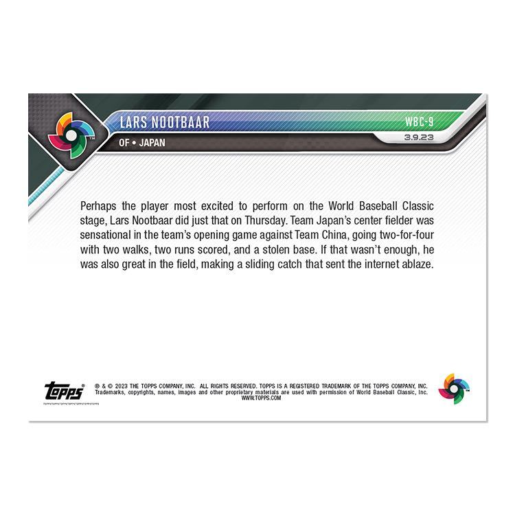 topps now ヌートバー WBC WBC-93 30枚-