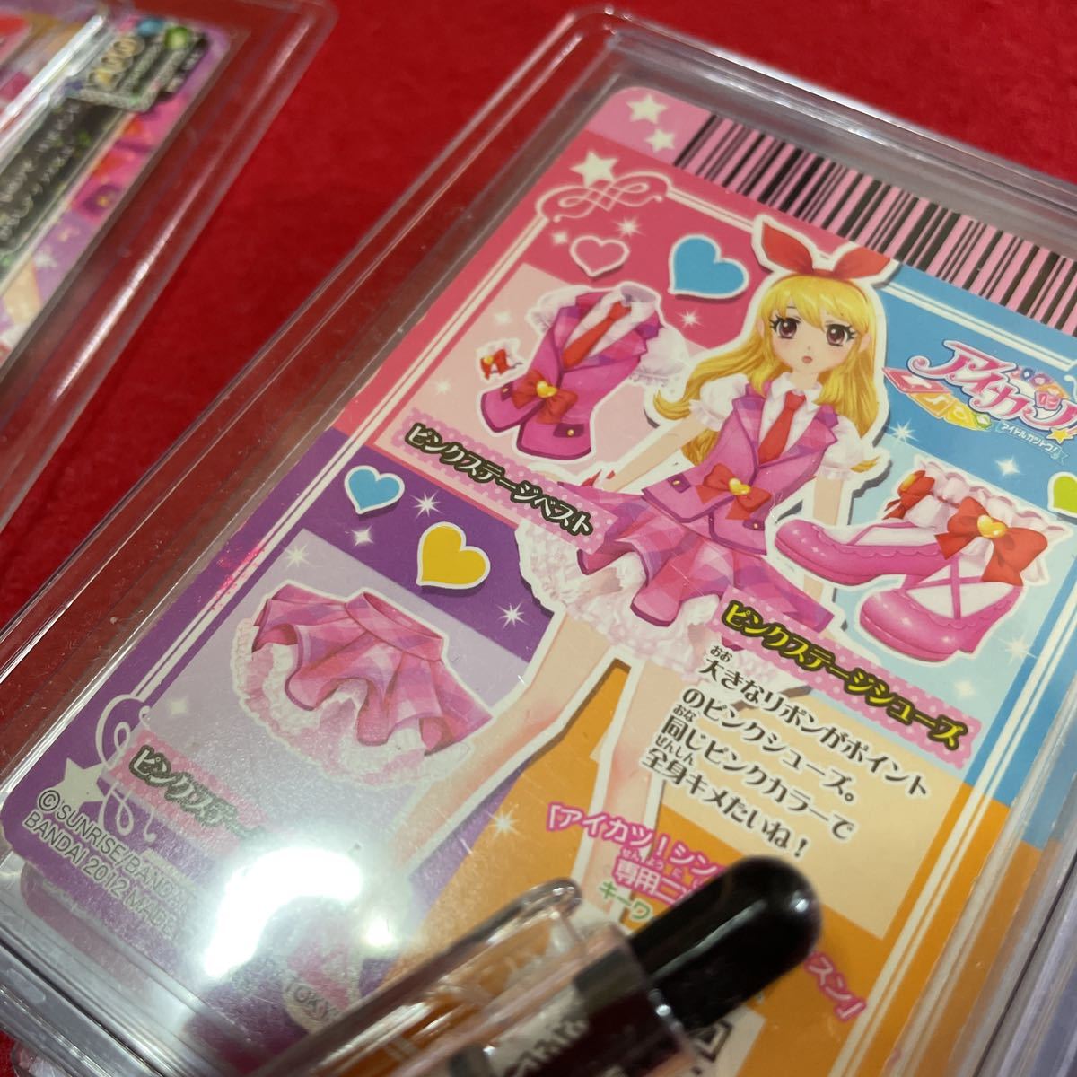 旧アイカツカード 大人気プロモ ピンクステージコーデ3セット サイン