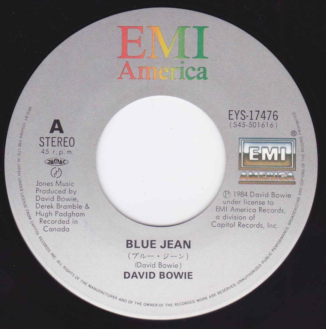 ■中古品■David Bowie デヴィッド・ボウイ/blue jean + dancing with the big boys(USED 7 INCH SINGLE)_画像3