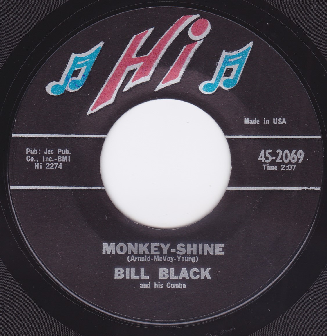 ■中古品■Bill Black ビル・ブラック And His Combo/monkey-shine + long gone(USED 7 INCH SINGLE)_画像2