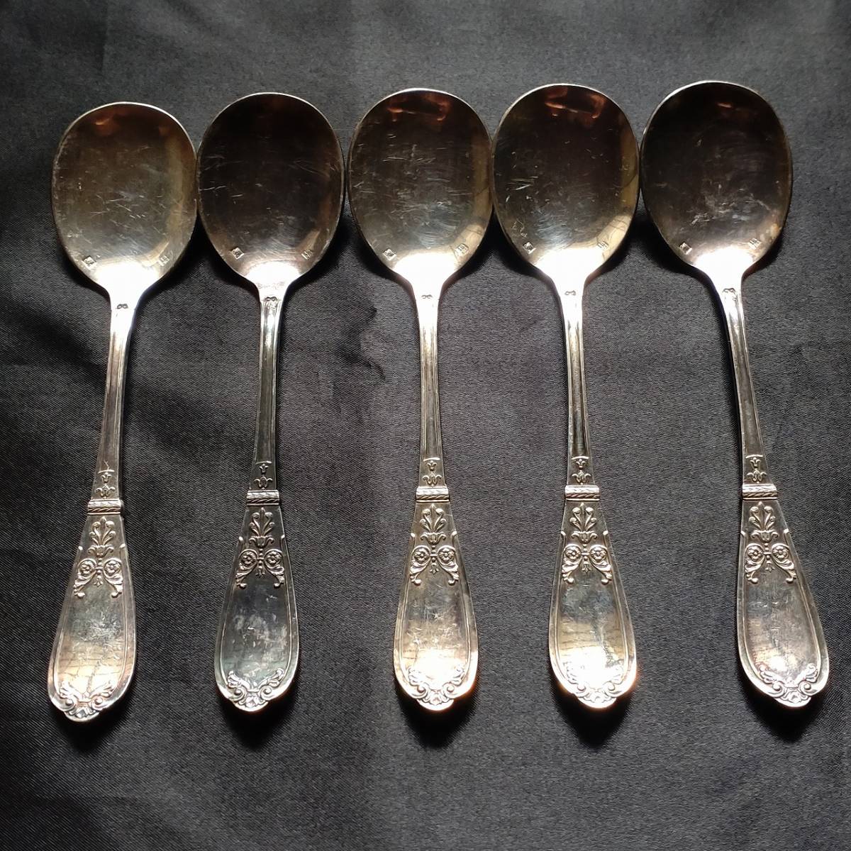 スプーン 5本 フランス サン・メダール Orfevrerie Saint Medard スプーン 5本 フランス サン・メダール Orfevrerie Saint Medard