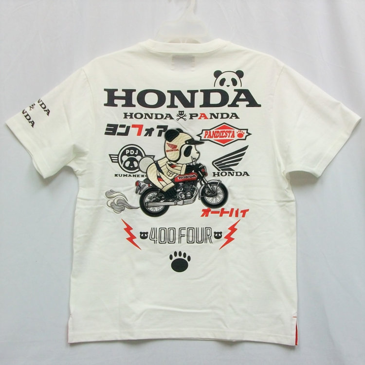 ホンダ HONDA×パンディエスタ PANDIESTA コラボ半袖Tシャツ 523508 CB400FOUR ホワイト XL LL 2L アメカジ バイク ヨンフォア_画像1