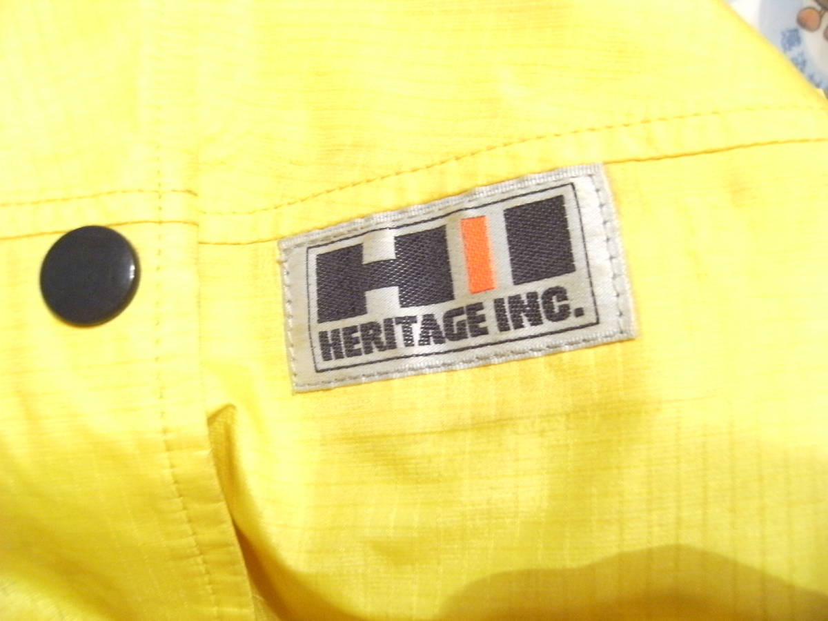 昭和レトロ★日本製★80年代★当時物 GORE-TEX ゴアテックス HERITAGE INC ナイロンジャンパー ナイロンジャケット★アウトドア 登山 雨具 _画像3