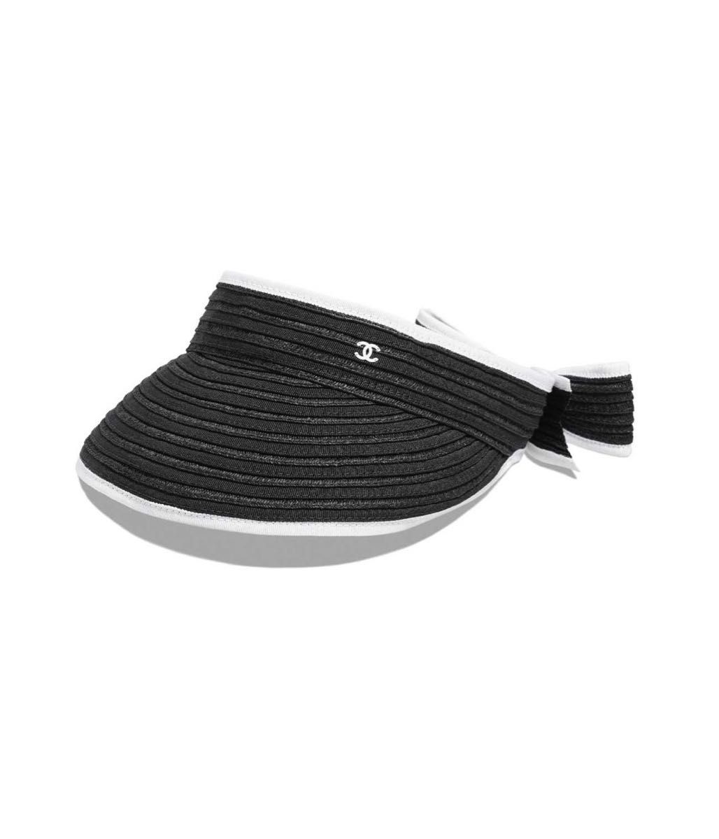 CHANEL シャネル　帽子　バイザー　サンバイザー　ブラック　黒　リボン　新品　未使用　限定　完売品　Sサイズ　ココマーク