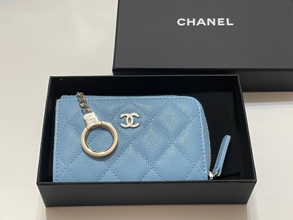正規品 CHANEL シャネル カードケース マトラッセ キーホルダー