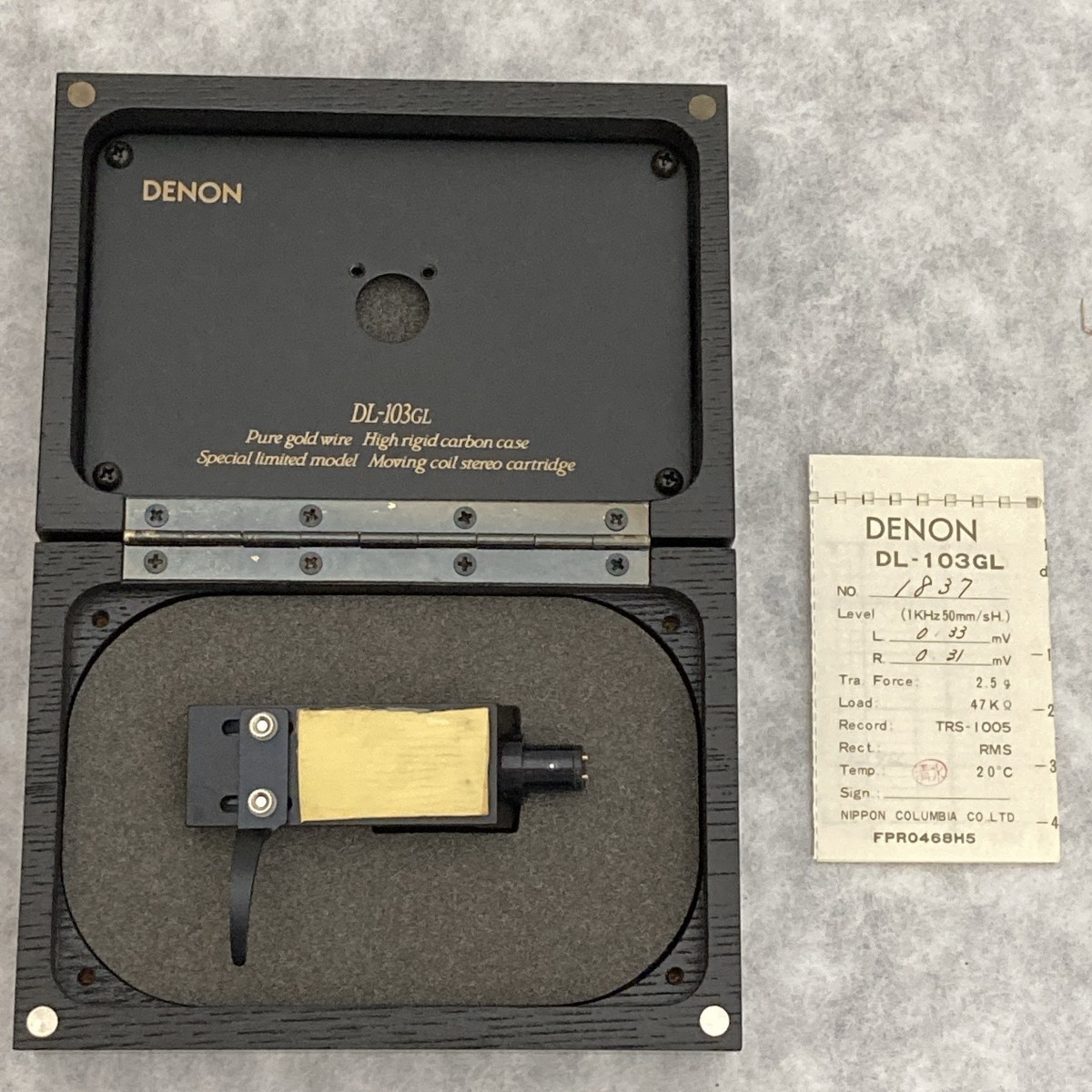 ☆DENON デノン デンオン カートリッジ DL-103GL ヘッドシェル(YH5