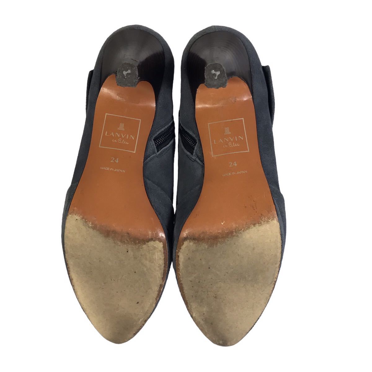 [LANVIN] замша высокий каблук ботинки Lanvin короткие сапоги ботиночки -