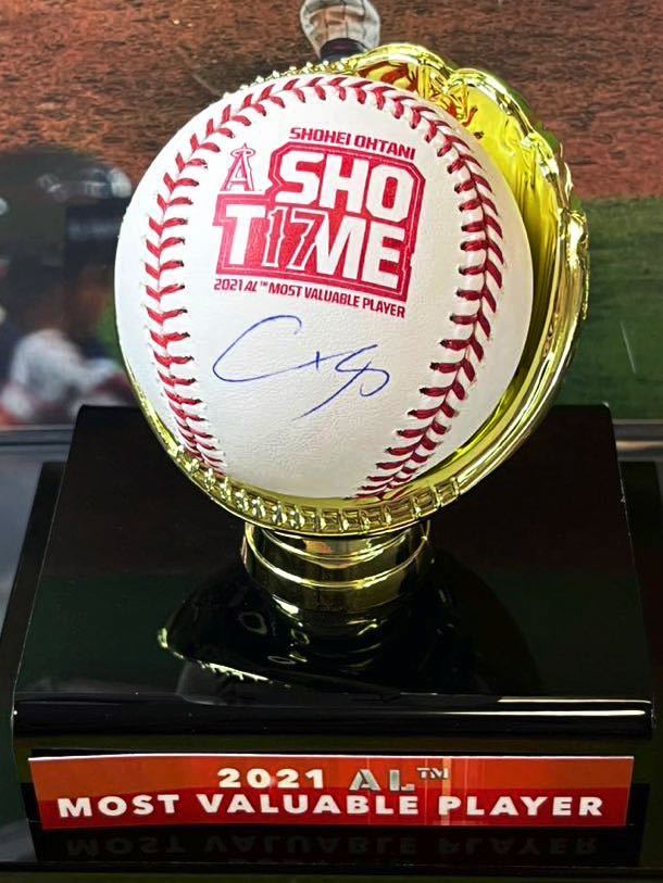 大谷翔平直筆サインボール 2021年アリーグMVP記念SHOTIME