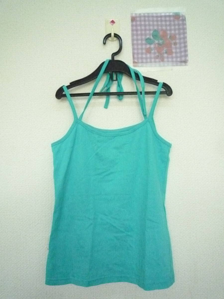 *[ camisole * tank top * halter-neck ]< blue group >< dot * white × pink >< dot * black × white > <M> total,3 point set 