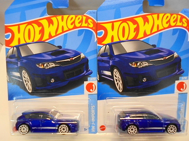 Hotwheels スバル WRX STI ホットウィール ミニカー 2台セットの画像1