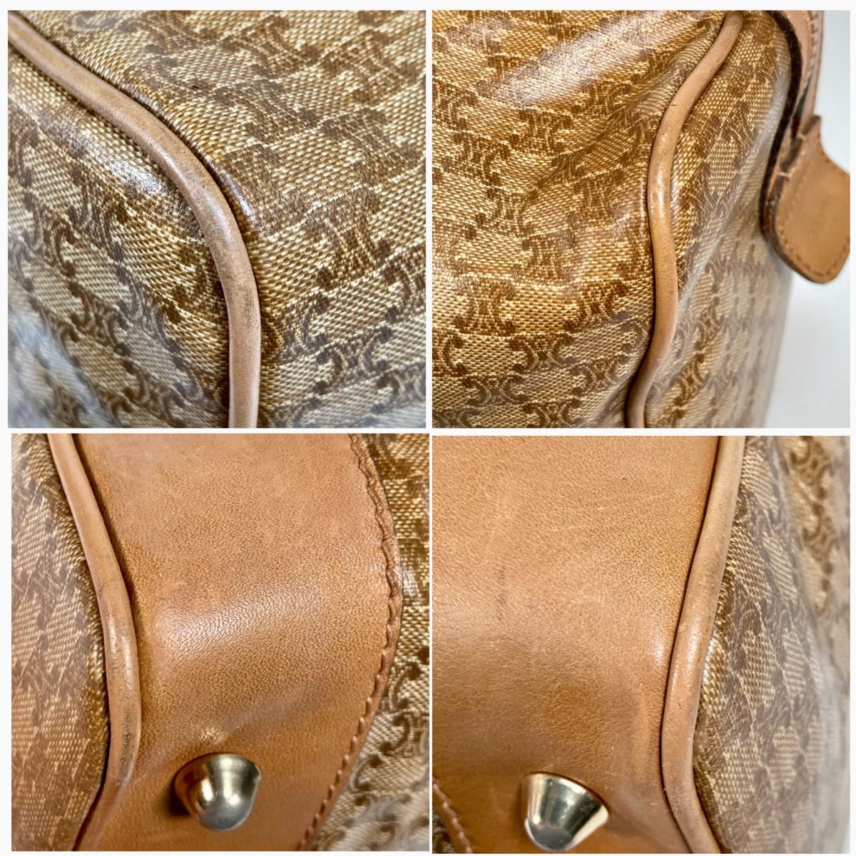 CELINE】オールドセリーヌ マカダム柄 ミニボストン ボストン CELINE】オールドセリーヌ マカダム柄 ミニボストン ボストン